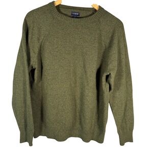 J Crew Olive Green Raglan Sweater Size L